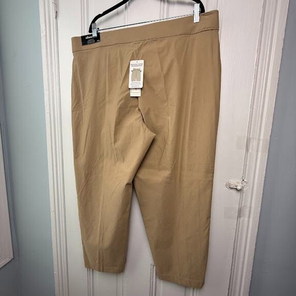 Alfred Dunner Cropped Pants Womens 20W Tan Pull On Tummy Control Slimming NWT - Picture 6 of 8